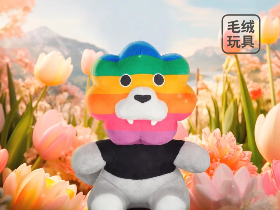 能陪在身邊的每一天，都值得珍藏，彩虹獅花灣毛絨玩具