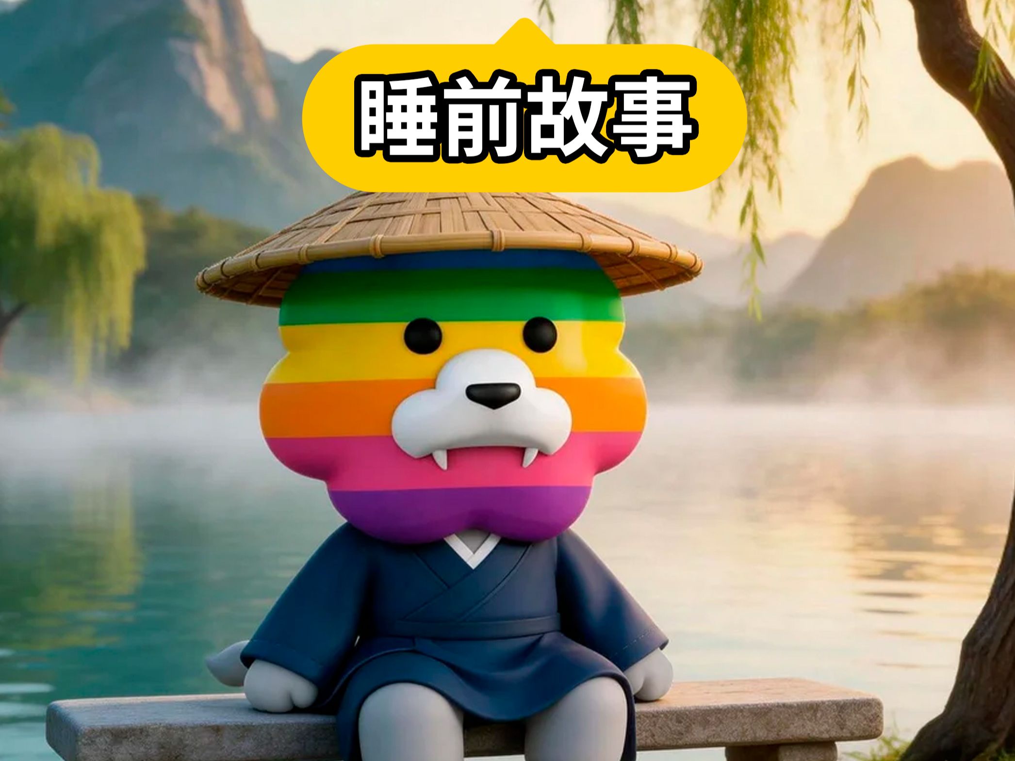 睡前故事：随遇而安，像湖水接纳落叶，「彩虹狮花湾」毛绒玩具