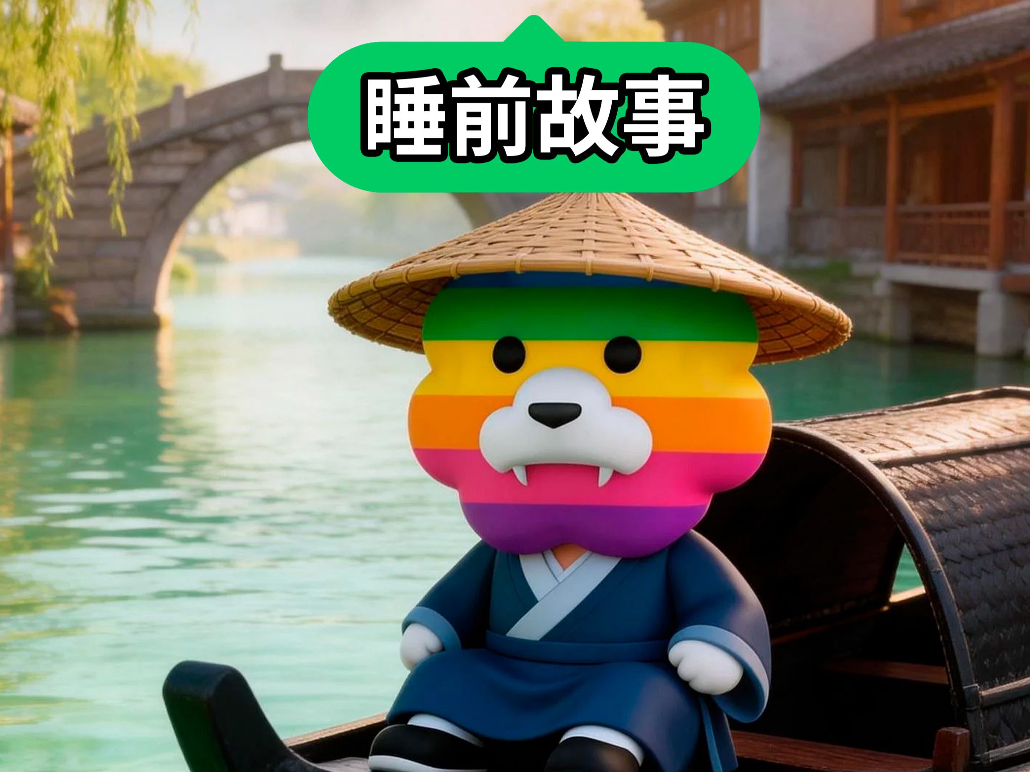 睡前故事：随波摇岁月，垂柳拨清涟，「彩虹狮花湾」毛绒玩具