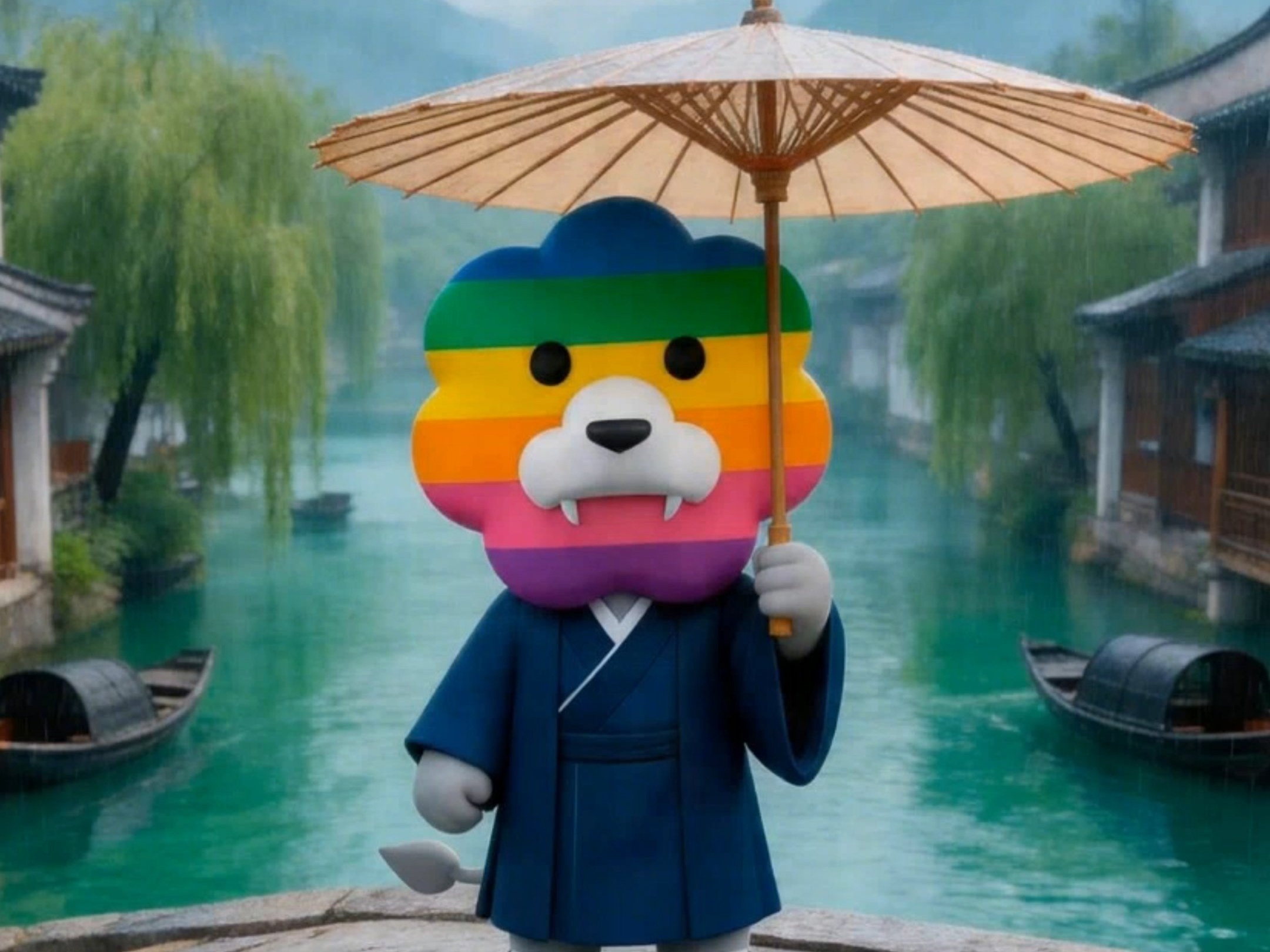 睡前故事：凭桥非为渡，只求遇本心，「彩虹狮花湾」毛绒玩具