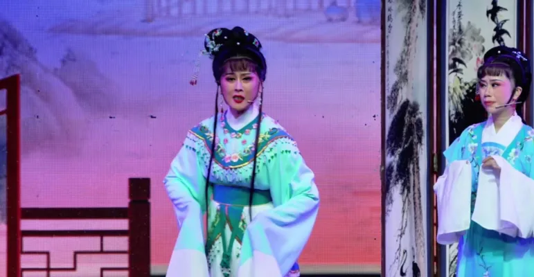 越剧《血手印》第五场：抗父-海宁市越剧团